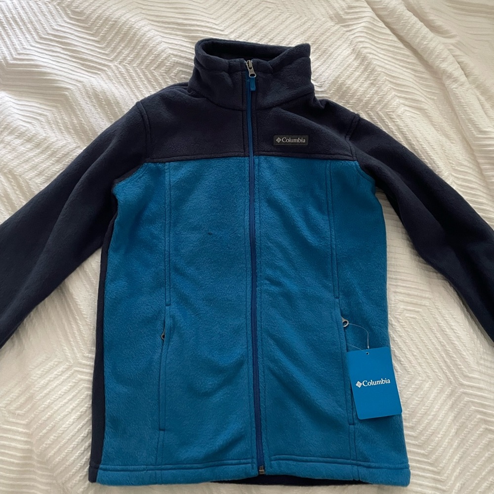 NWT Columbia Girls Medium Blue Zip-up Fleece